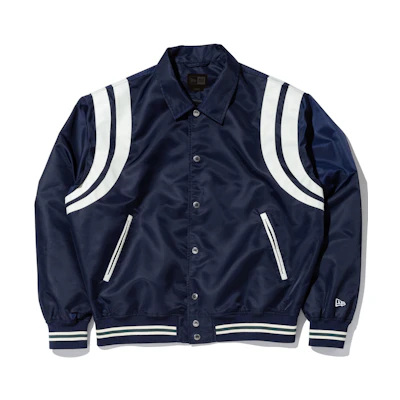 New Era SS23 Black Label Blue Unisex Loose-Fit Jacket with Arm Line Design 13516327