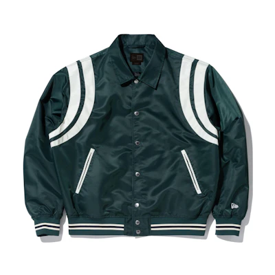 New Era SS23 Black Label Green Loose-Fit Button-Up Jacket Unisex with Armline Design 13516328