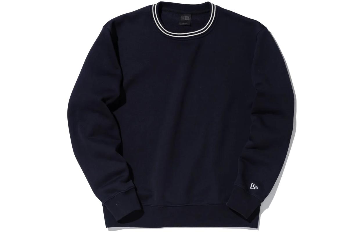 New Era SS23 Black Label Striped Crewneck Colorblock Sweatshirt Navy Unisex 13516363