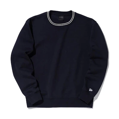 New Era SS23 Black Label Striped Crewneck Colorblock Sweatshirt Navy Unisex 13516363