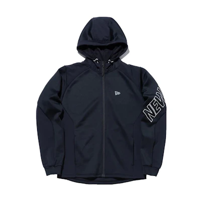 New Era SS23 Black Solid Color Zip-Up Hoodie Jacket 13368256