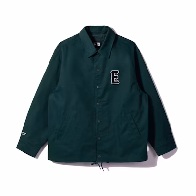 New Era SS23 Button-Up Letter Patch Jacket Unisex Deep Green 13741401