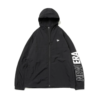 New Era SS23 Embroidered Lettering Zip Hoodie Jacket Unisex Black 13331075