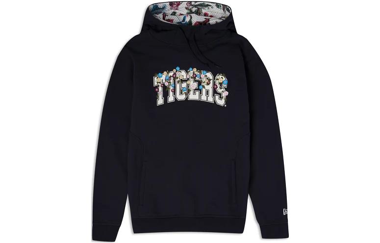 New Era SS23 Floral Embroidery Logo Print Hoodie Unisex Deep Blue 60357760