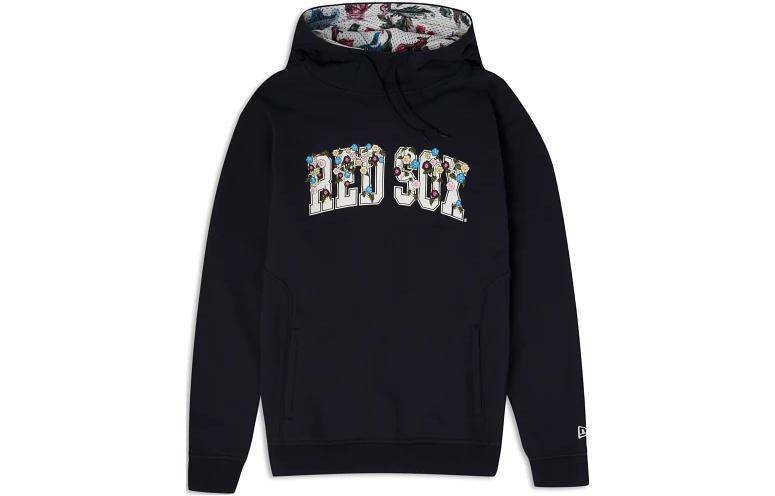 New Era SS23 Graphic Floral Embroidered Hoodie Unisex Black 60357756