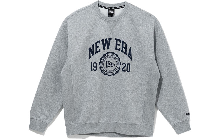 New Era SS23 Gray Crewneck Sweatshirt with Letter Logo Print 13546429