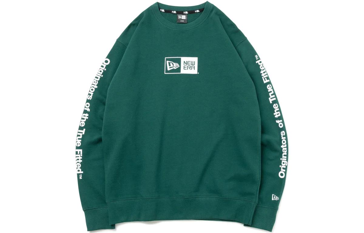 New Era SS23 Green Crewneck Sweatshirt with Letter Logo Print 13331050