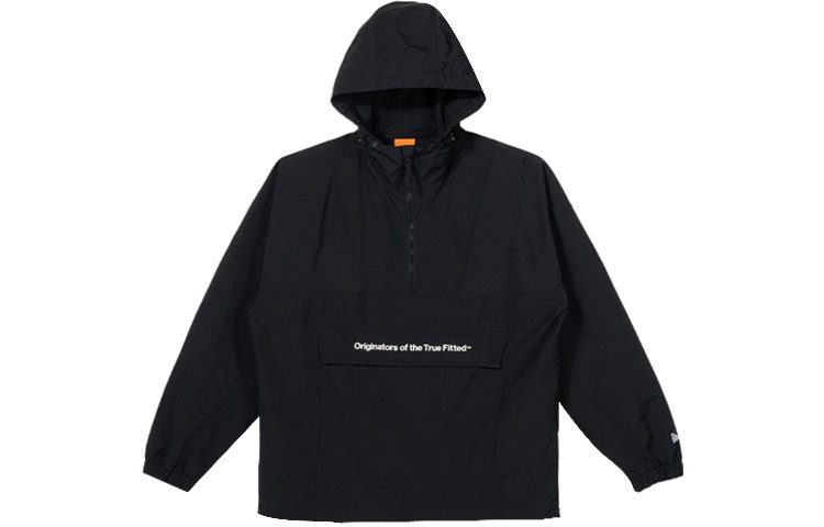 New Era SS23 Letter Logo Embroidered Hoodie Jacket Unisex Black 13570085