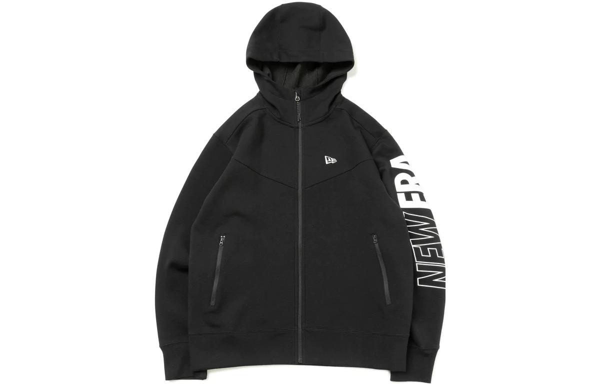 New Era SS23 Letter Logo Zip-Up Hoodie Unisex Black 13330832