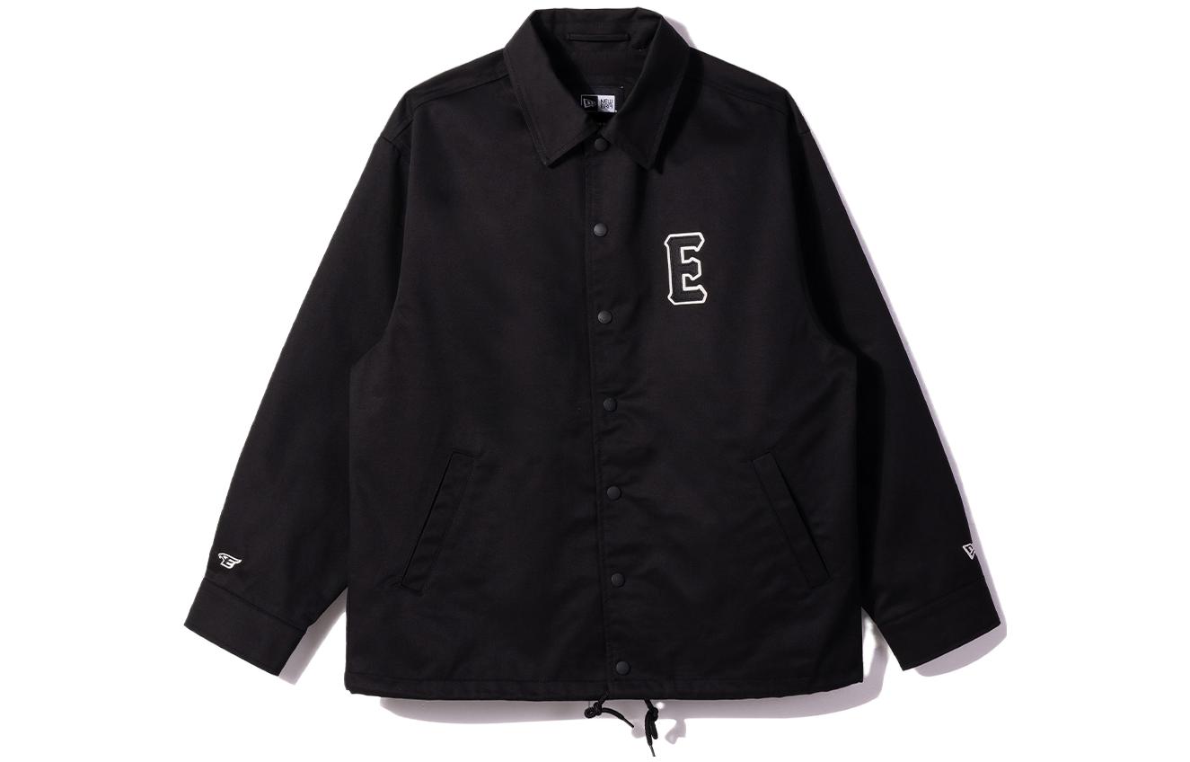 New Era SS23 Letter Patch Button-Up Jacket Unisex Black 13741402