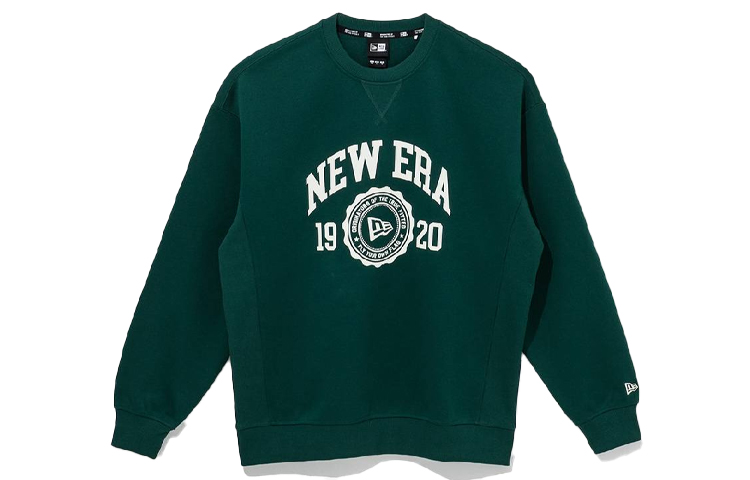 New Era SS23 Letter Print Crewneck Sweatshirt Green 13546430