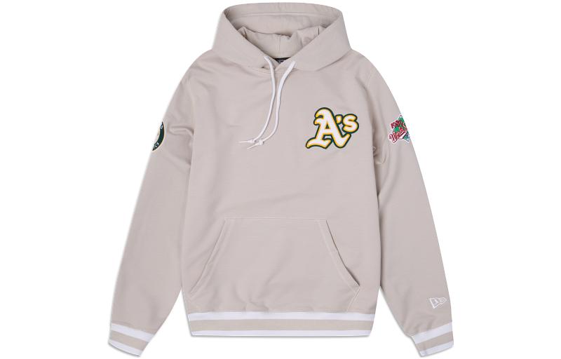New Era SS23 Logo Embroidered Hoodie Oatmeal Color Fashion 60357745