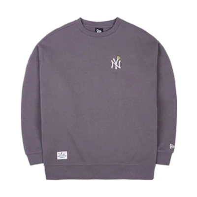 New Era SS23 Logo Printed Pullover Sweatshirt Unisex Dark Gray 13558609