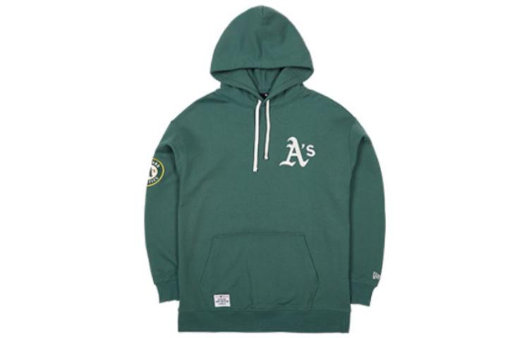 New Era SS23 MLB Letter Printed Pullover Hoodie Unisex Green 13732635