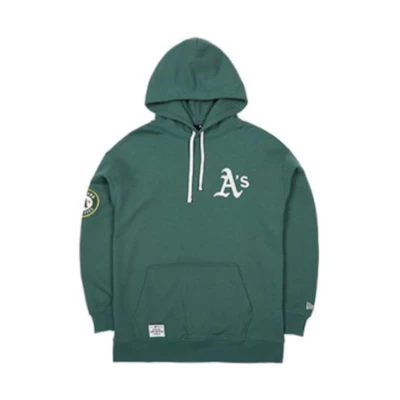 New Era SS23 MLB Letter Printed Pullover Hoodie Unisex Green 13732635