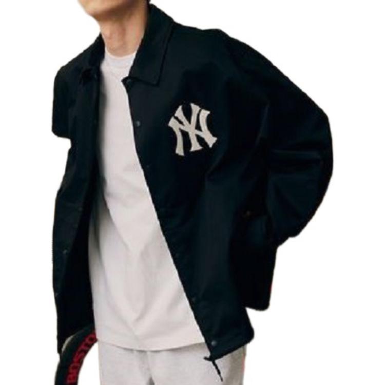 Details for New Era SS23 MLB 紐約洋基隊 黑色翻領長袖外套 男女適用。 13546471