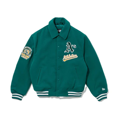 New Era SS23 MLB Oakland Athletics Letter Cartoon Relaxed Polo Jacket Green Unisex 13944731