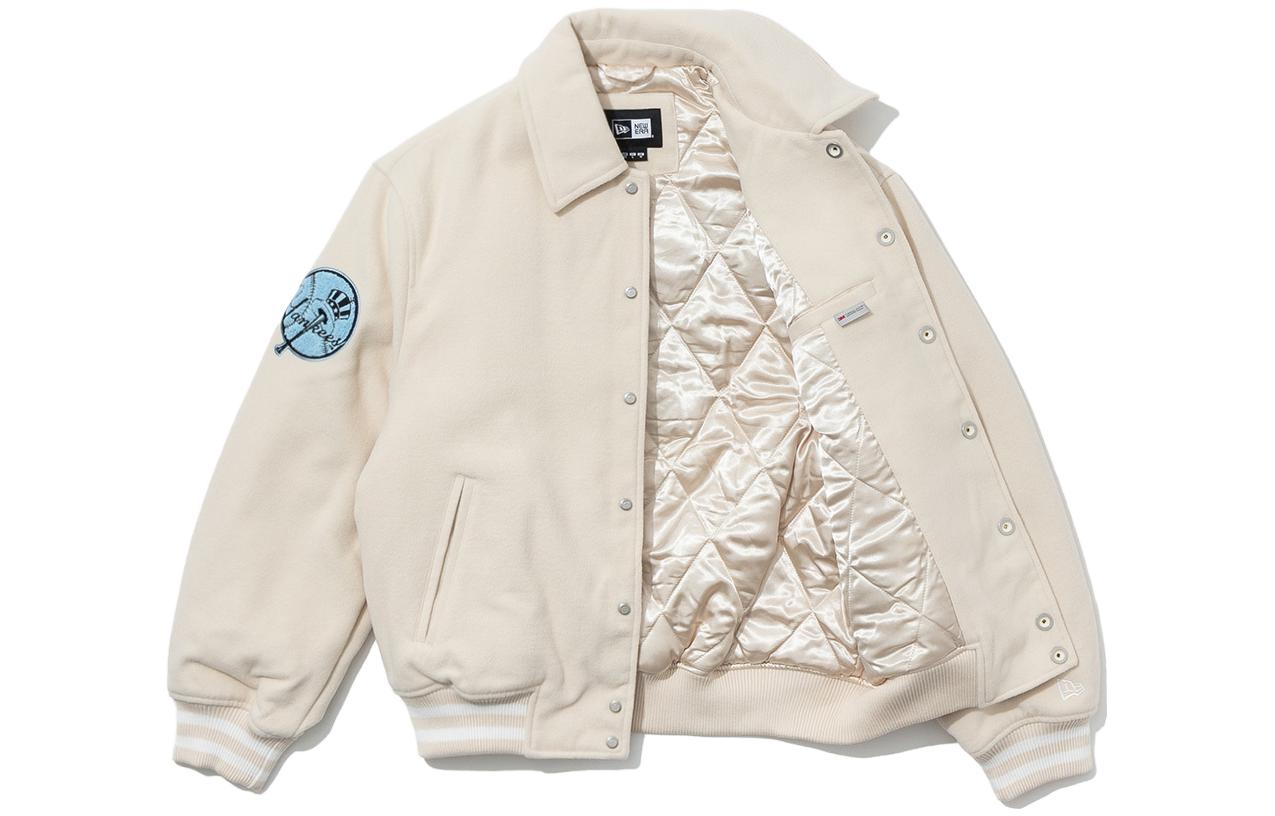 Shop New Era SS23 MLB 洋基隊字母卡通動物寬鬆版型男女休閒外套 米色 13944732