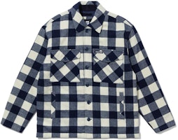 New Era SS23 Navy Blue Checkered Loose Fit Button-Up Jacket Unisex. 13781087 New Era SS23 Navy Blue Checkered Loose Fit Button-Up Jacket Unisex. 13781087