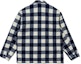 Lookbook 뉴에라 SS23 네이비 체크 루즈핏 버튼업 재킷 유니섹스. 13781087