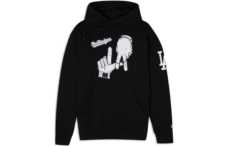 New Era SS23 Pattern Print Hoodie Unisex Black 60357286