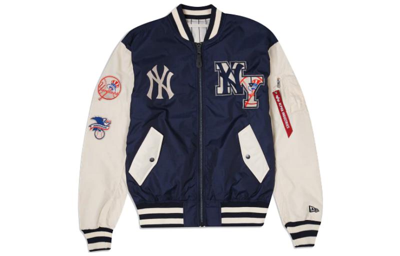 New Era SS23 Reversible Letter Print Jacket Navy Unisex 60333824