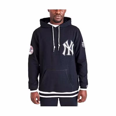 New Era SS23 Solid Color Letter Print Hoodie Navy Blue 13334282-400