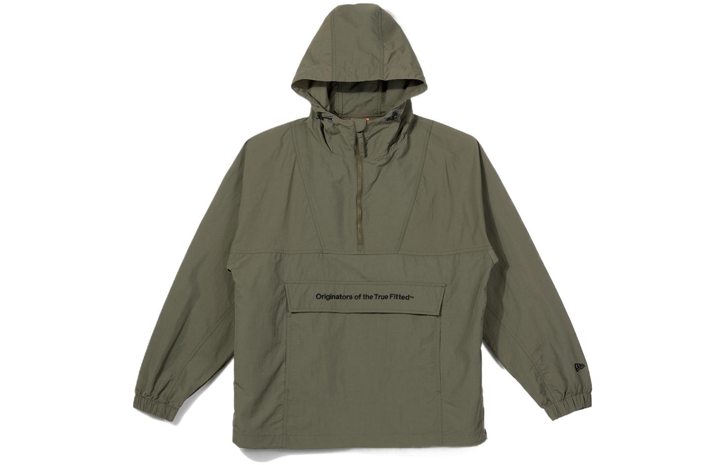 New Era SS23 Solid Embroidered Half-Zip Hoodie Green 13570084