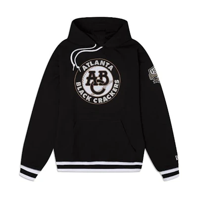 New Era SS23 Two-Tone Embroidered Letter Hoodie Black Mens Casual Wear 60363097