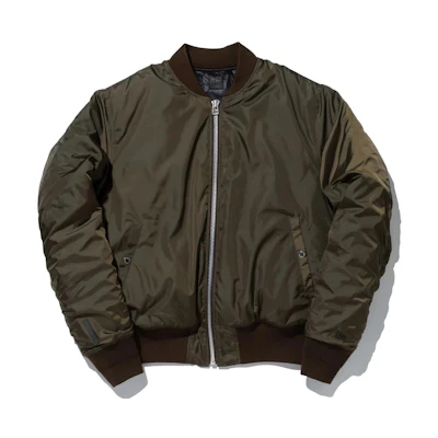 New Era SS23 Unisex Solid Zipper Flight Jacket Military Green Long Sleeve 13357252