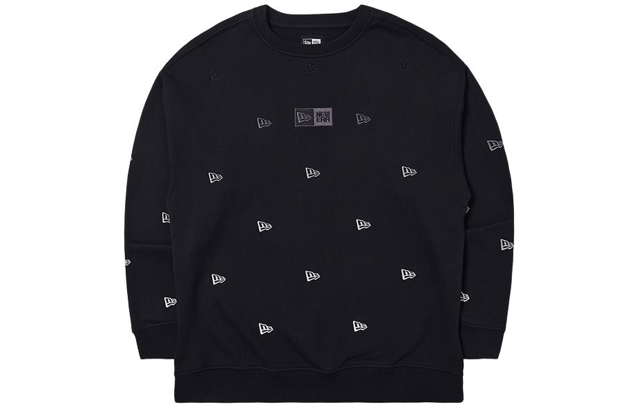 New Era SS24 Black Gradient Embroidered Crewneck Sweatshirt Unisex 14187458
