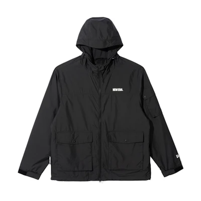 New Era SS24 Black Letter Embroidery Hooded Long-Sleeve Jacket 14179037