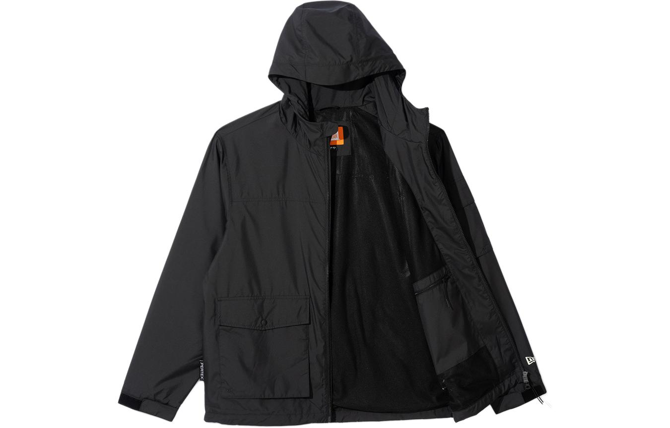 Shop New Era SS24 黑色字母刺繡連帽長袖外套 14179037