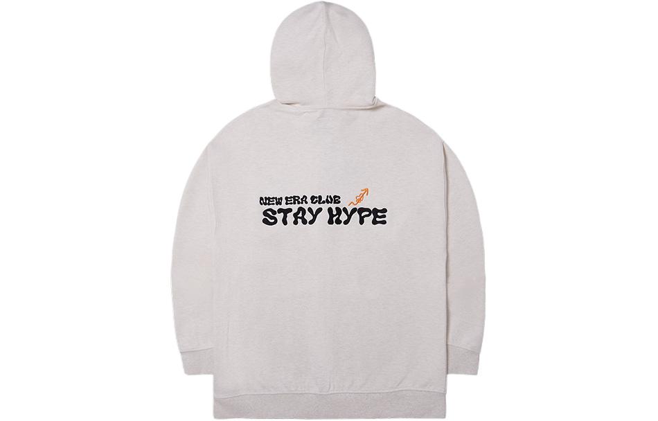 New Era SS24 Cartoon Embroidery Zip Hoodie Unisex Light Grey 14187447