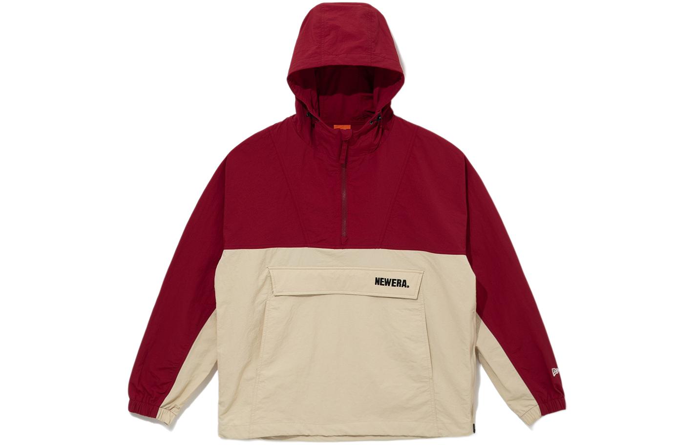 New Era SS24 Color-Block Half-Zip Hoodie Jacket Red - 14179061