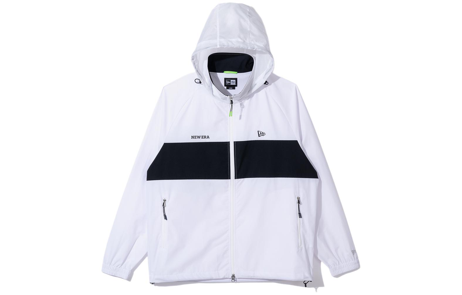 New Era SS24 Colorblock Zip Hoodie Jacket Unisex White 14109010