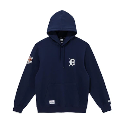 New Era SS24 Detroit Tigers Logo Hoodie Navy Blue Pullover Sweatshirt 14179209