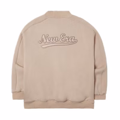 New Era SS24 Embroidered Oversized Long Sleeve Jacket Unisex Khaki 14187380