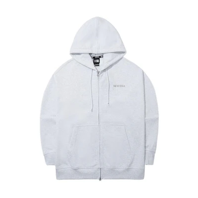 New Era SS24 Embroidered Zip Knit Hoodie Unisex Grey 14179194