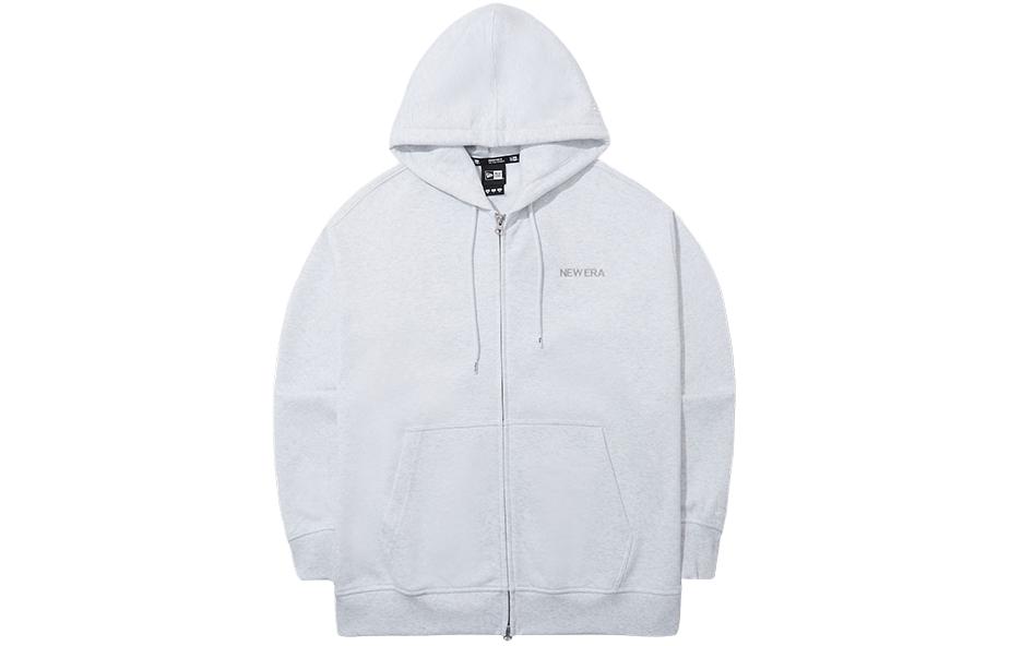 Order New Era SS24 刺绣拉链针织连帽衫 中性 灰色 14179194