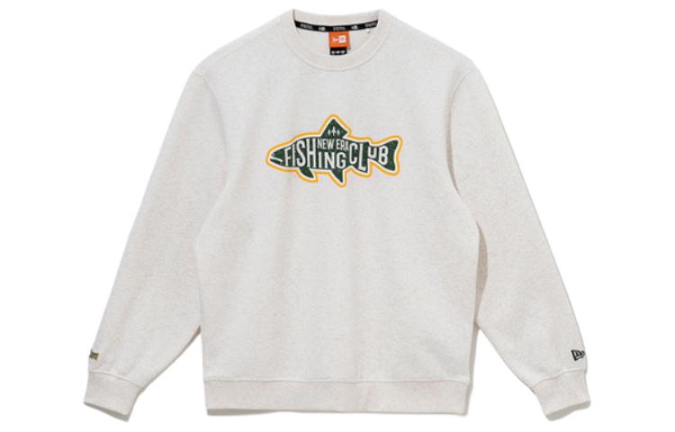 New Era SS24 Fish Letter Graphic Oatmeal Crewneck Sweatshirt 14179034