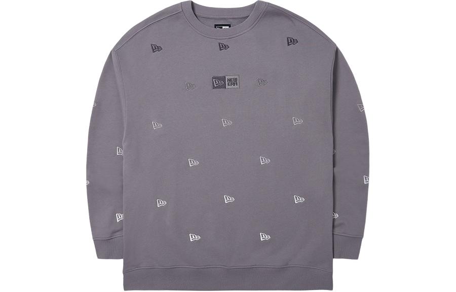 New Era SS24 Gradient Embroidered Unisex Oversized Crewneck Sweatshirt Grey 14187457