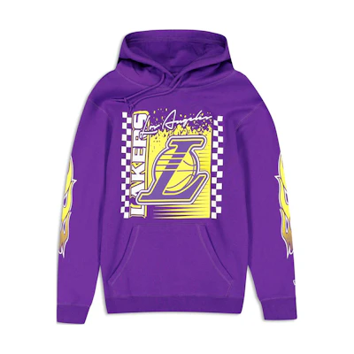New Era SS24 LA Lakers Flame Letter Graphic Hoodie Unisex Purple 60491855