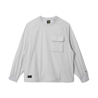 New Era SS24 Logo Embroidered Crewneck Pullover Jacket Grey 14179094