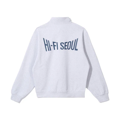 New Era SS24 Logo Half-Zip High Neck Sweatshirt Heather Gray Unisex 14339636