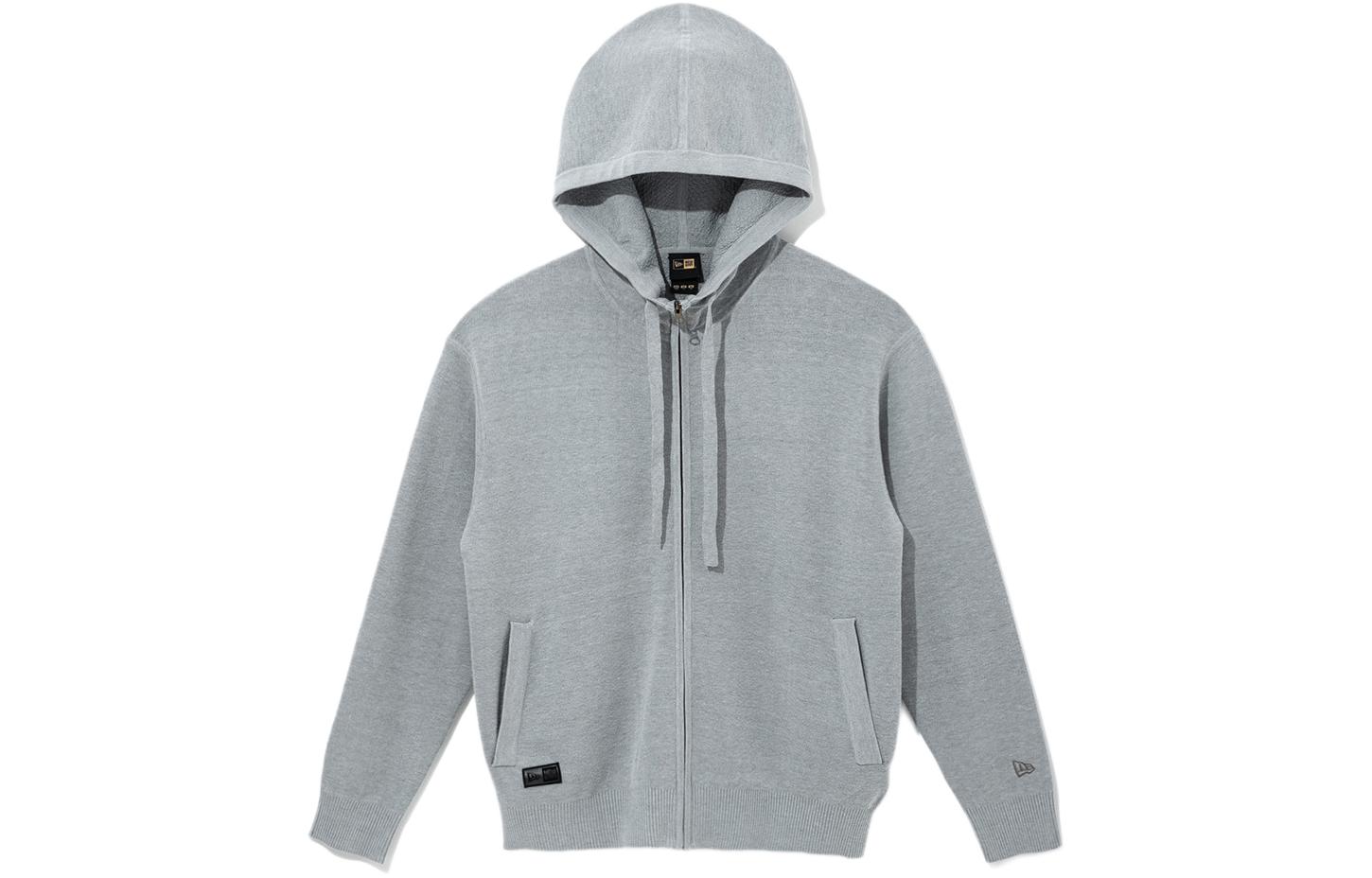 New Era SS24 Logo Zip Hoodie Unisex Gray 14179086