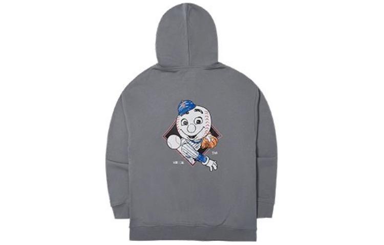 New Era SS24 MLB New York Mets Hand-Drawn Cartoon Hoodie Unisex Grey 14187449 圖 2