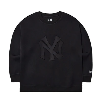 New Era SS24 MLB New York Yankees Embroidered Crewneck Sweatshirt Unisex Black 14187465