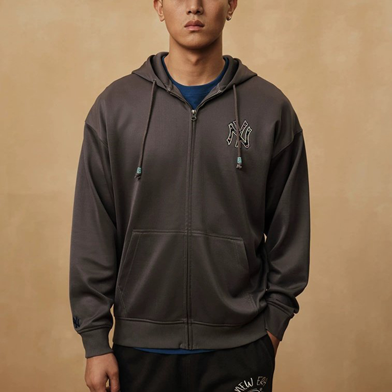 Purchase New Era SS24 MLB 紐約洋基刺繡連帽衣 男女款 深灰色 14112300
