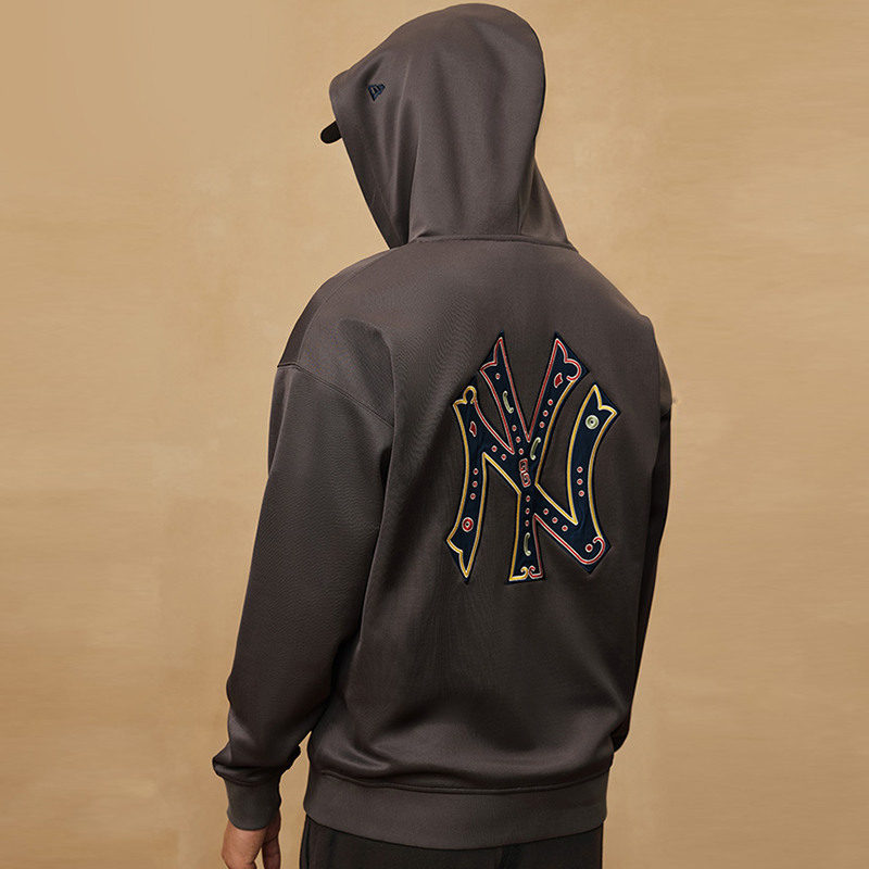 Details for New Era SS24 MLB 紐約洋基刺繡連帽衣 男女款 深灰色 14112300